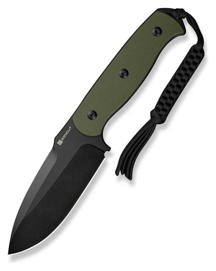 Ніж фіксований мисливський Sencut Toxodon, (11.6 см) 9Cr18MoV / G10 темно-зелений
