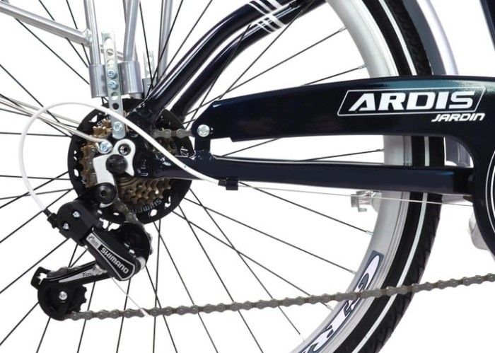 Велосипед Ardis 26 CTB AL Jardin чорний з рожево-зеленими смугами