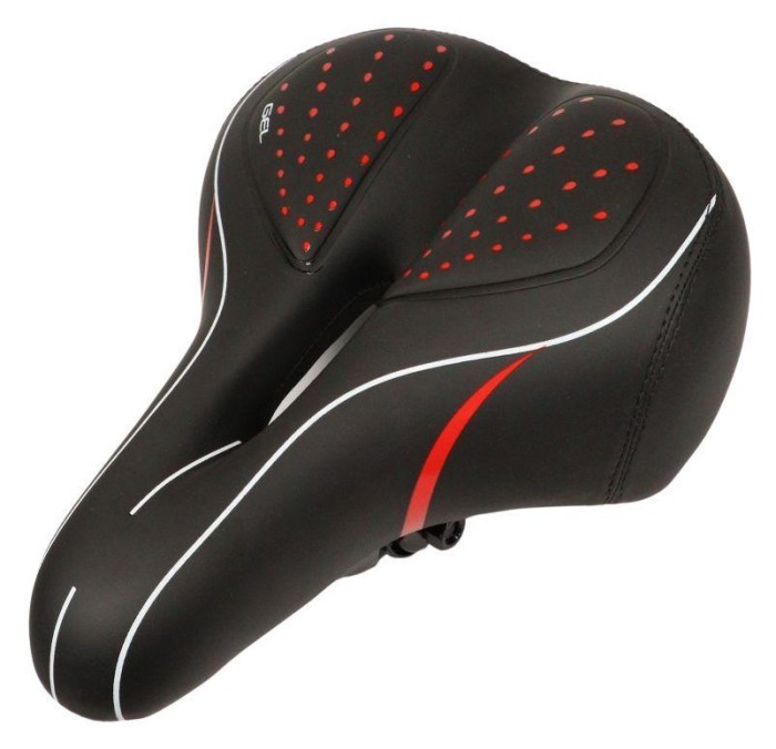Седло с замком 260*190 мм AZ-501 черный с красным