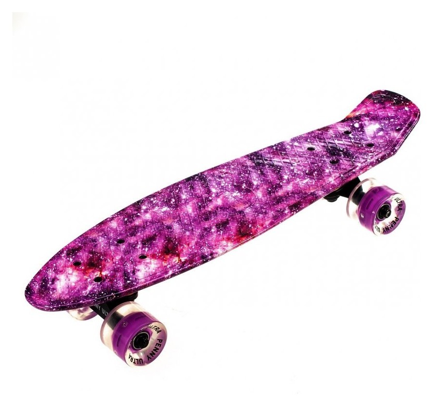 Пенніборд Maraton Penny Ultra / Рожевий космос (Розовый)