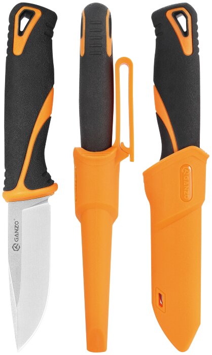 Нож Ganzo G807-OR оранжевый с ножнами