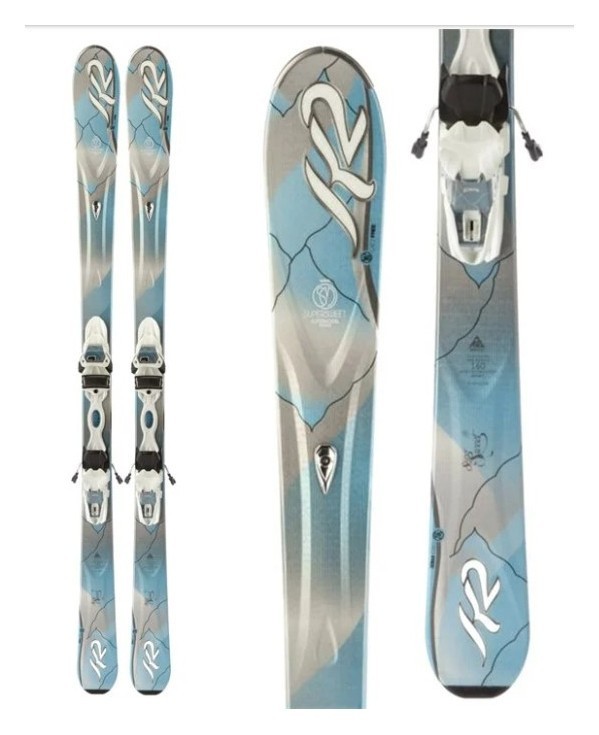 Лижі гірські комплект K2 Supersweet+MOD 10.0 ER3 139см Blue/grey/white (1020107.141.1+1021010.141.3)