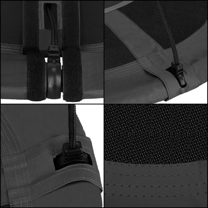 Гойдалка-гніздо Springos кругла 110 см NS027 Black/Grey