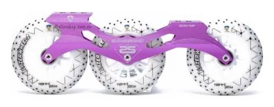 Триколісний сет для роликів FE 110 mm 85А Lazer-Sparkle фіолетовий