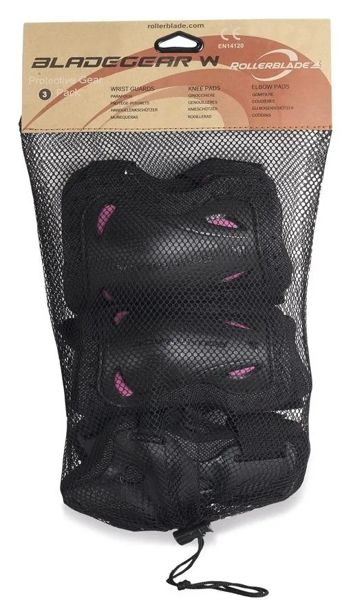 Захисний комплект Rollerblade BLADEGEAR W 3 PACK L Black/purple (06311400) (L Чорний з рожевим)