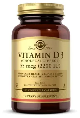 Vitamin D3 (Cholecalciferol) 55 mcg (2200 IU) - 100 vcaps