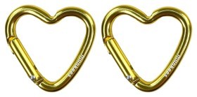 Munkees 3222 карабины Mini Heart 2-Pack gold
