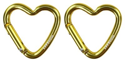 Munkees 3222 карабіни Mini Heart 2-Pack gold