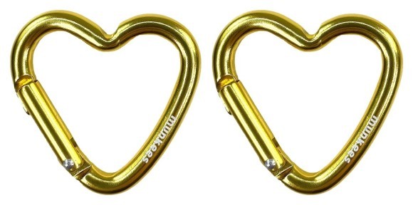 Munkees 3222 карабины Mini Heart 2-Pack gold, укр