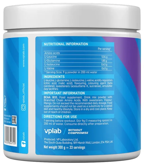 BCAA 8:1:1 - 300g Mango