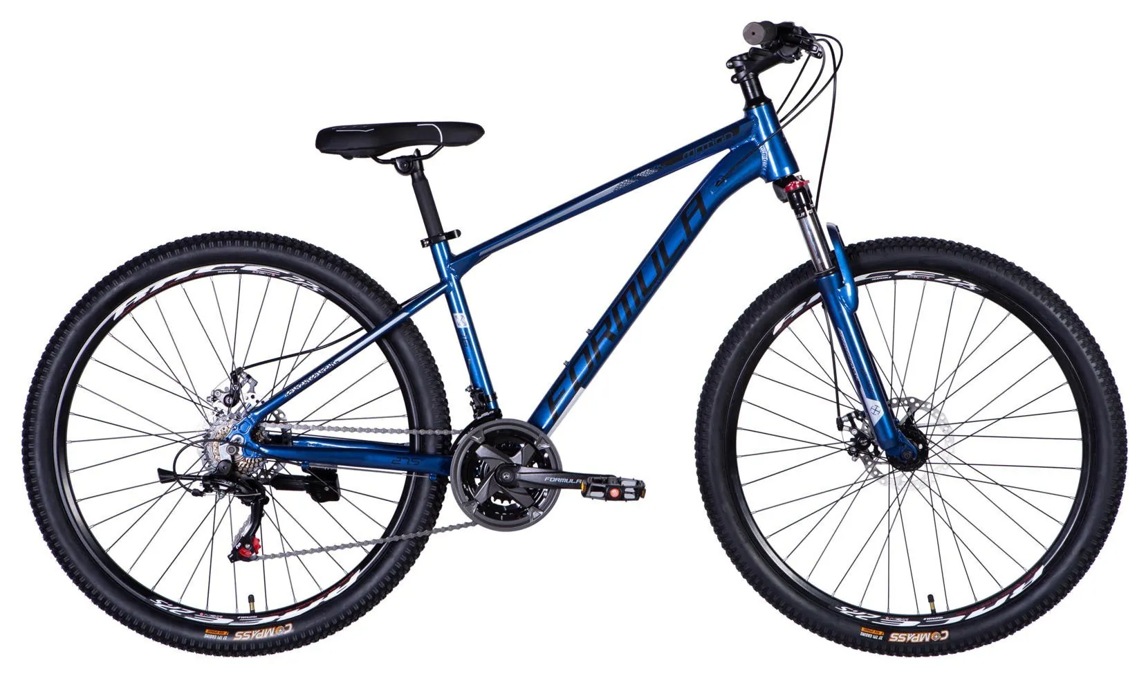 Велосипед AL 27.5" Formula MOTION DD FR рама-16" синiй з чорним 2026 (OPS-FR-27.5-296)