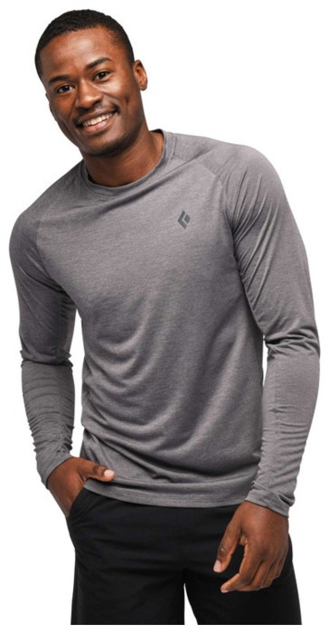 Мужская футболка с длинным рукавом Black Diamond M Lightwire LS Tech Tee, Steel Gray, XXXL