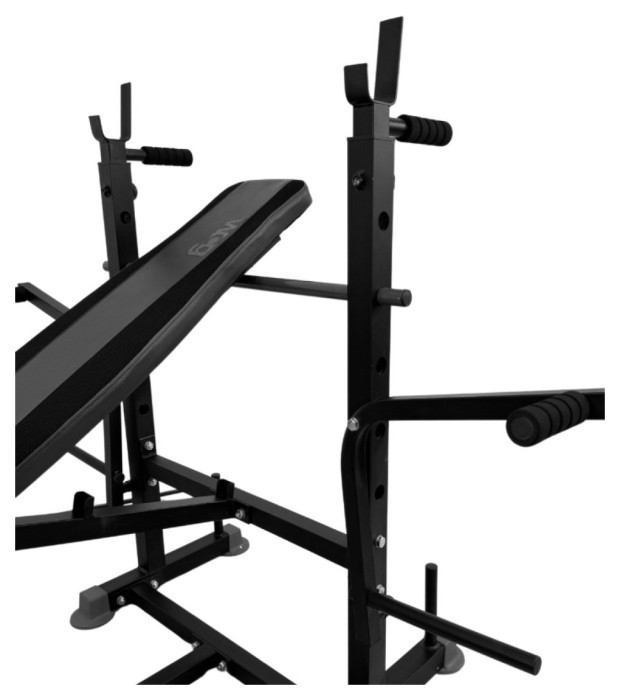 Багатофункціональна лава для жиму 0090 + Тяга + Брусья + Приставка скотта, укр, укр