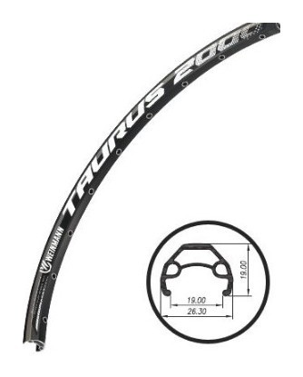 Обод WEINMANN 27,5" (584 Х 19) TAURUS 2000 двойной пистонированный алюминиевый, черный