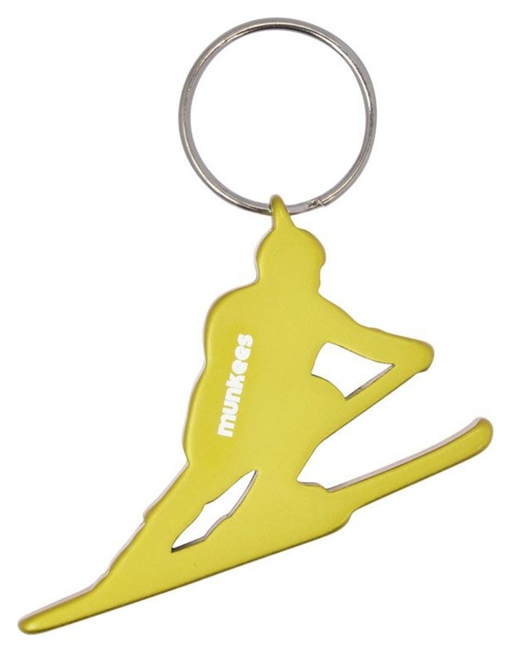 Munkees 3496 брелок-открыватель Skier yellow