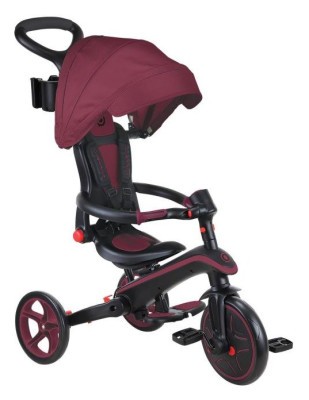 Велосипед дитячий GLOBBER серії EXPLORER TRIKE FOLDABLE 4в1, бордовий, до 20кг, 3 колеса