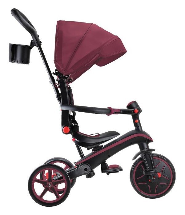Велосипед дитячий GLOBBER серії EXPLORER TRIKE FOLDABLE 4в1, бордовий, до 20кг, 3 колеса