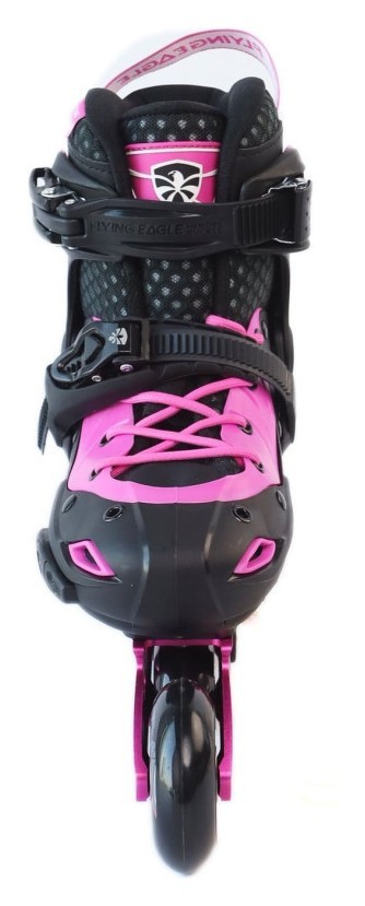 Детские раздвижные ролики Flying Eagle S9 dual density розовые 27-31