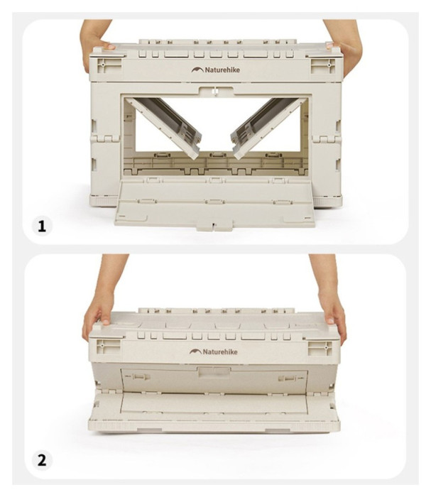 Складаний контейнер Naturehike CNK2450XB020, 23 л, бежево-сірий
