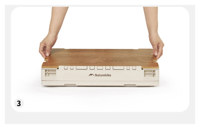 Складаний контейнер Naturehike CNK2450XB020, 23 л, бежево-сірий