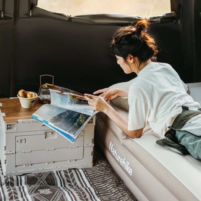 Складаний контейнер Naturehike CNK2450XB020, 23 л, бежево-сірий, укр, укр