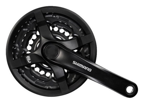 Шатун AL L170мм 28-38-48Т під квадрат чорний SHIMANO FC-TY501, укр