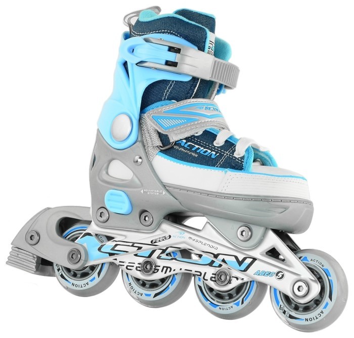 Раздвижные ролики Action KIRE/Blue/33-36