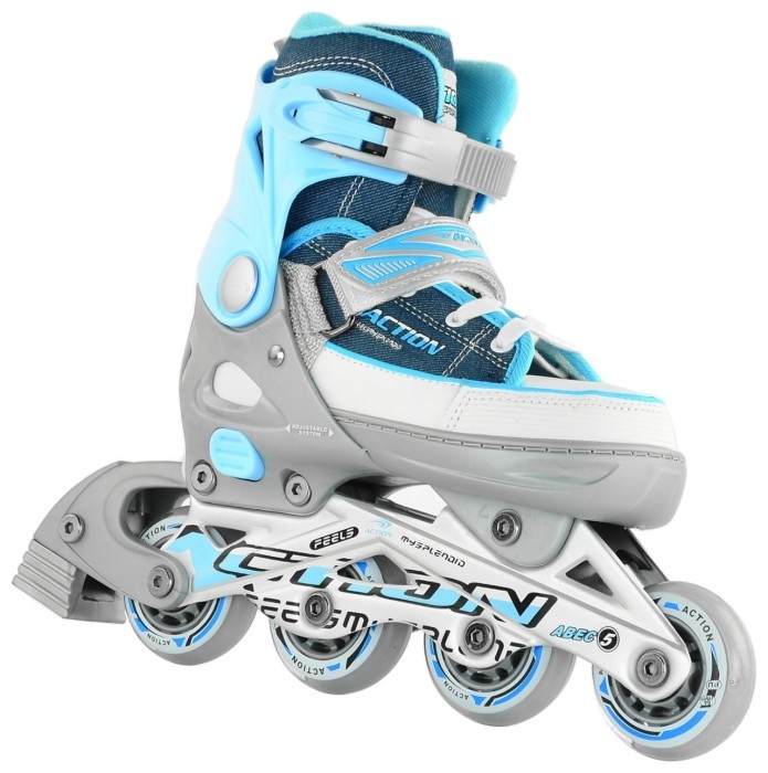 Раздвижные ролики Action KIRE/Blue/33-36
