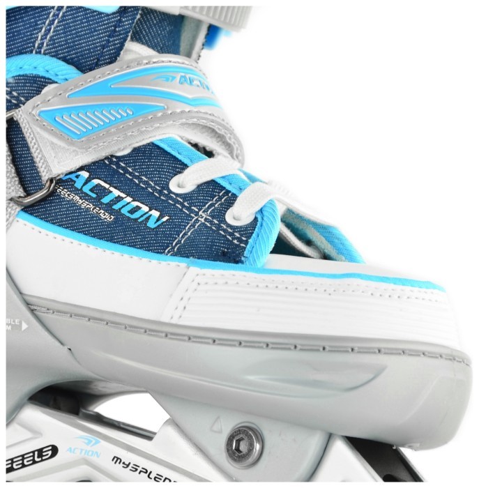 Раздвижные ролики Action KIRE/Blue/33-36