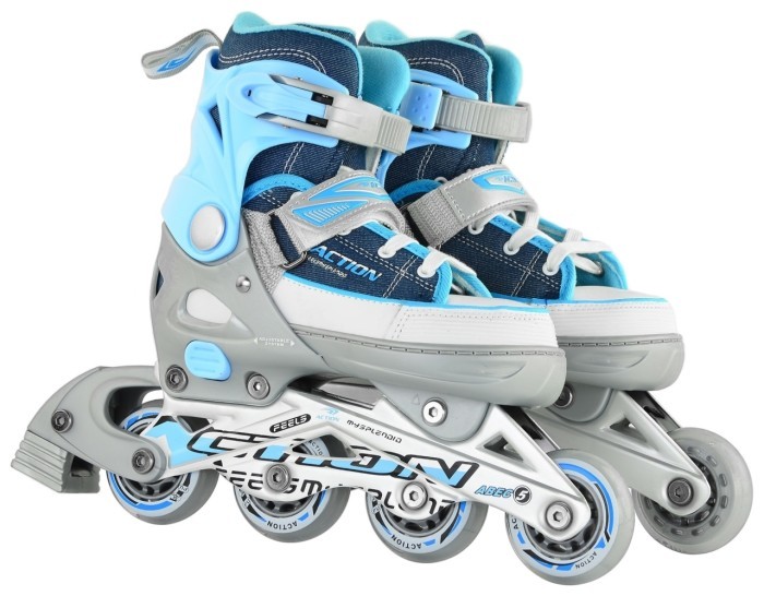 Раздвижные ролики Action KIRE/Blue/33-36