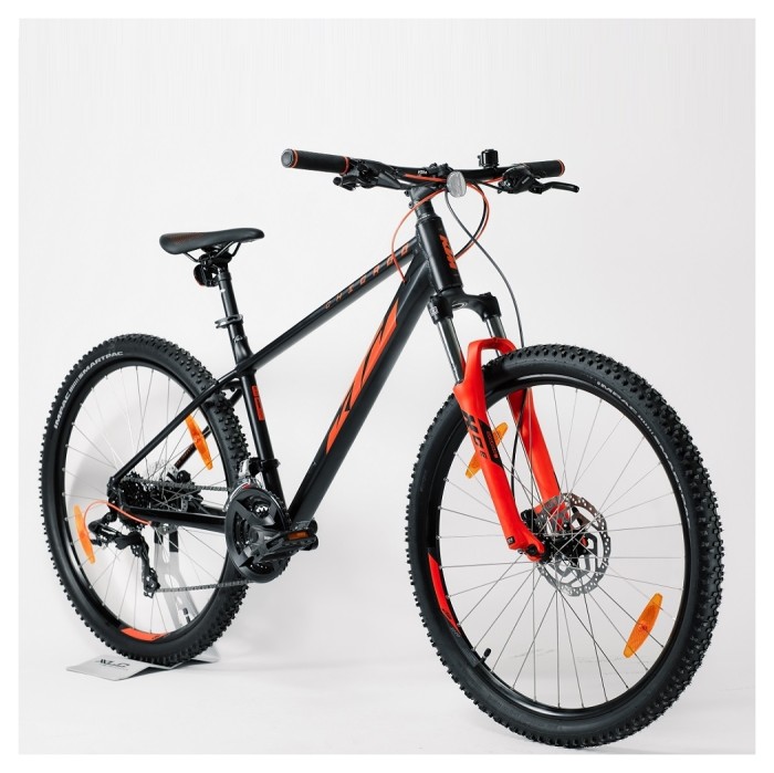 Велосипед KTM CHICAGO 272 27.5 " рама L / 48, чорний матовий (Помаранчевий), 2022