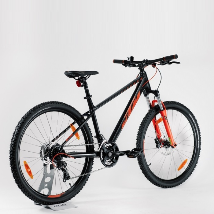 Велосипед KTM CHICAGO 272 27.5 " рама L / 48, чорний матовий (Помаранчевий), 2022