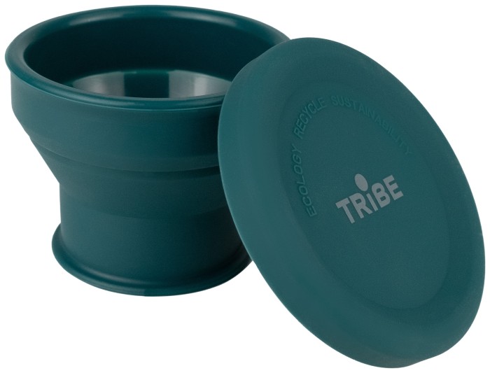 Стакан Tribe Collapsible Shot 90 мл з кришкою силіконовий T-FF-0030, ocean, укр, укр