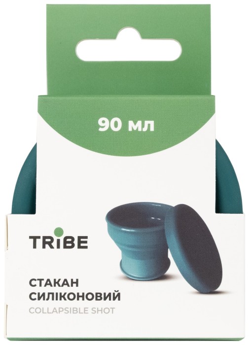 Стакан Tribe Collapsible Shot 90 мл з кришкою силіконовий T-FF-0030, ocean