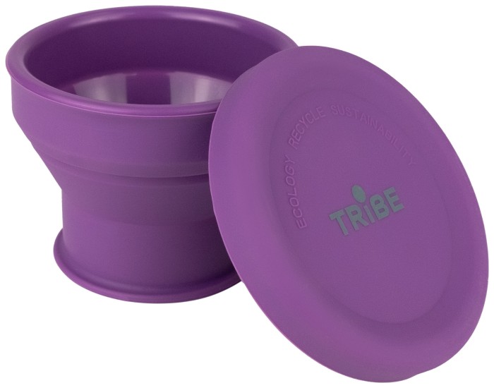 Стакан Tribe Collapsible Shot 90 мл з кришкою силіконовий T-FF-0030, ocean, укр, укр