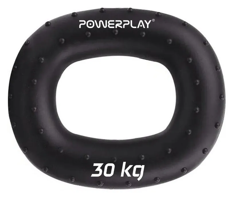 Еспандер кистьовий силіконовий PowerPlay PP-4337 Hand Grip Hard 30 кг. Чорний (PP_PP_4337_Black_30kg)