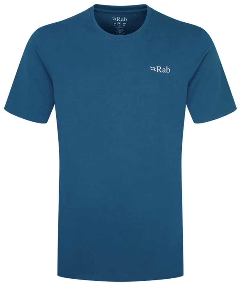 Футболка чоловіча Rab Stance Mountain Peak Tee, Tempest Blue (L)
