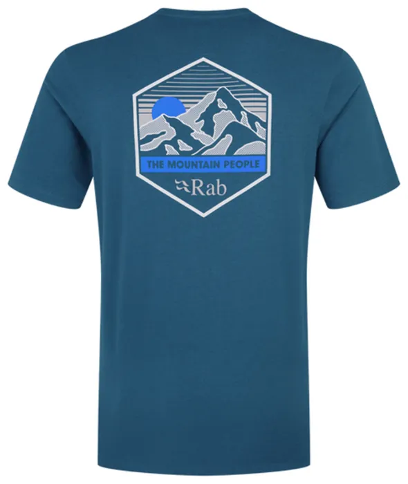 Футболка чоловіча Rab Stance Mountain Peak Tee, Tempest Blue