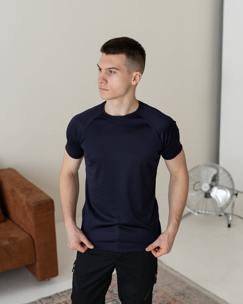 Тактическая милитари футболка кулмакс темно-синяя мужская Pobedov Ergo