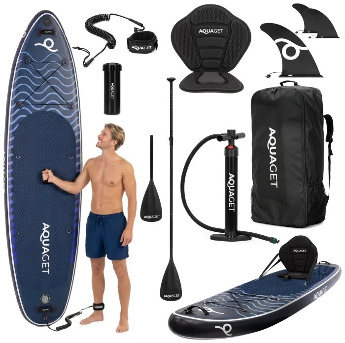 Надувная SUP доска Aquaget 320 см с веслом AQ0046 Navy Blue/Black