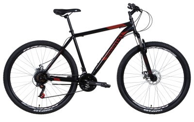 Велосипед ST 29&quot; Discovery RIDER AM DD рама- 2022 Чорно-червоний