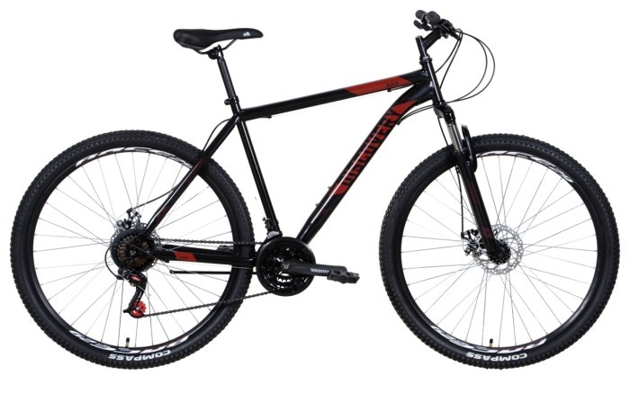 Велосипед ST 29" Discovery RIDER AM DD рама- 2022 Чорно-червоний, укр, укр