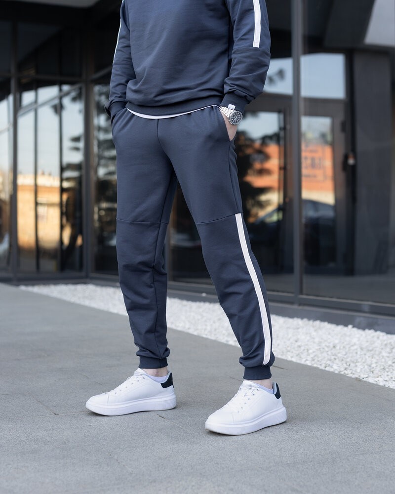 Демисезонный спортивный костюм Pobedov Black Moon. Темно-серый спортивный костюм для мужчин