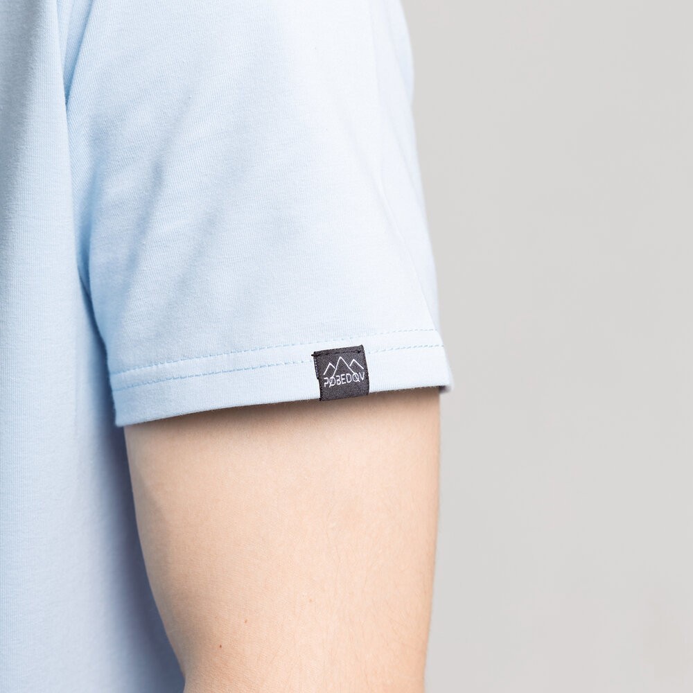 Чоловіча футболка світло-блакитна Pobedov Peremoga, укр, укр