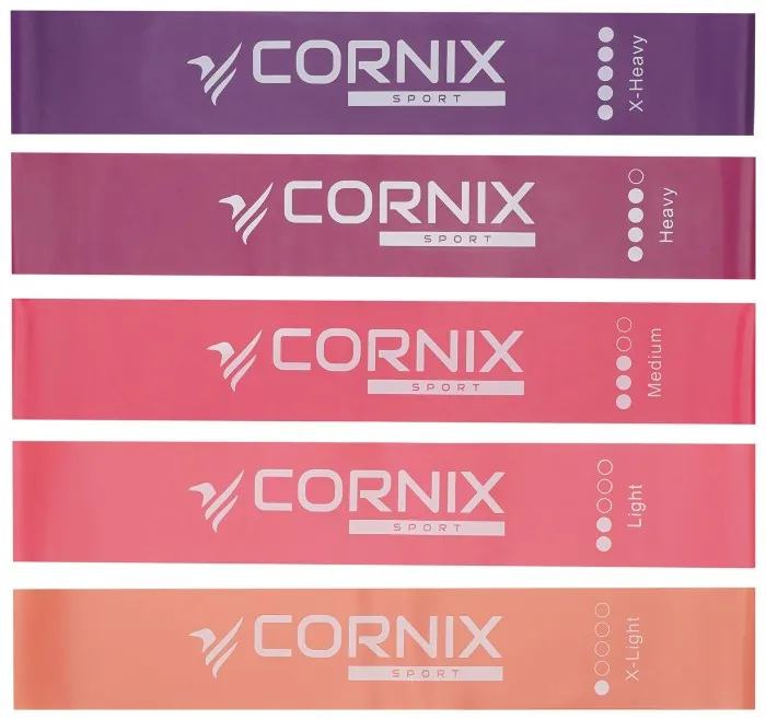 Резинки для фітнесу Cornix Mini Power Band набір 5 шт 1-20 кг XR-0046