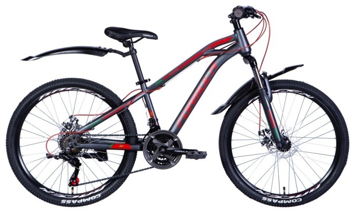 Велосипед 24" Formula DAKAR AM DD 2024 (черно-красный (м))