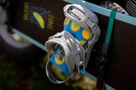 Крепление для сноуборда Drake RELOAD FYVE L/XL Citrus/grey/blue (71122046)