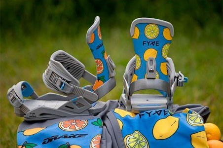Крепление для сноуборда Drake RELOAD FYVE L/XL Citrus/grey/blue (71122046)