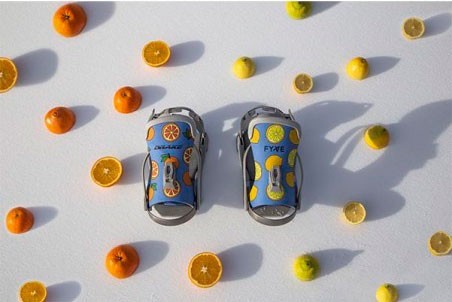 Крепление для сноуборда Drake RELOAD FYVE L/XL Citrus/grey/blue (71122046)