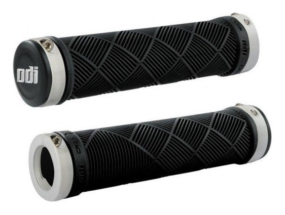 Гріпси ODI Ruffian MTB Lock-On Bonus Pack Black w/White Clamps, чорні з білими замками, укр, укр